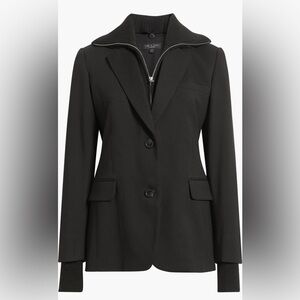 Rag & Bone Frank Ponte Knit Hooded Blazer